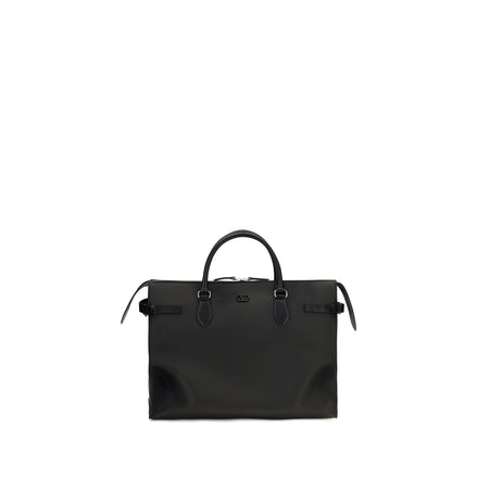 Valentino Garavani Black Calf Leather Shoulder Bag Antibes