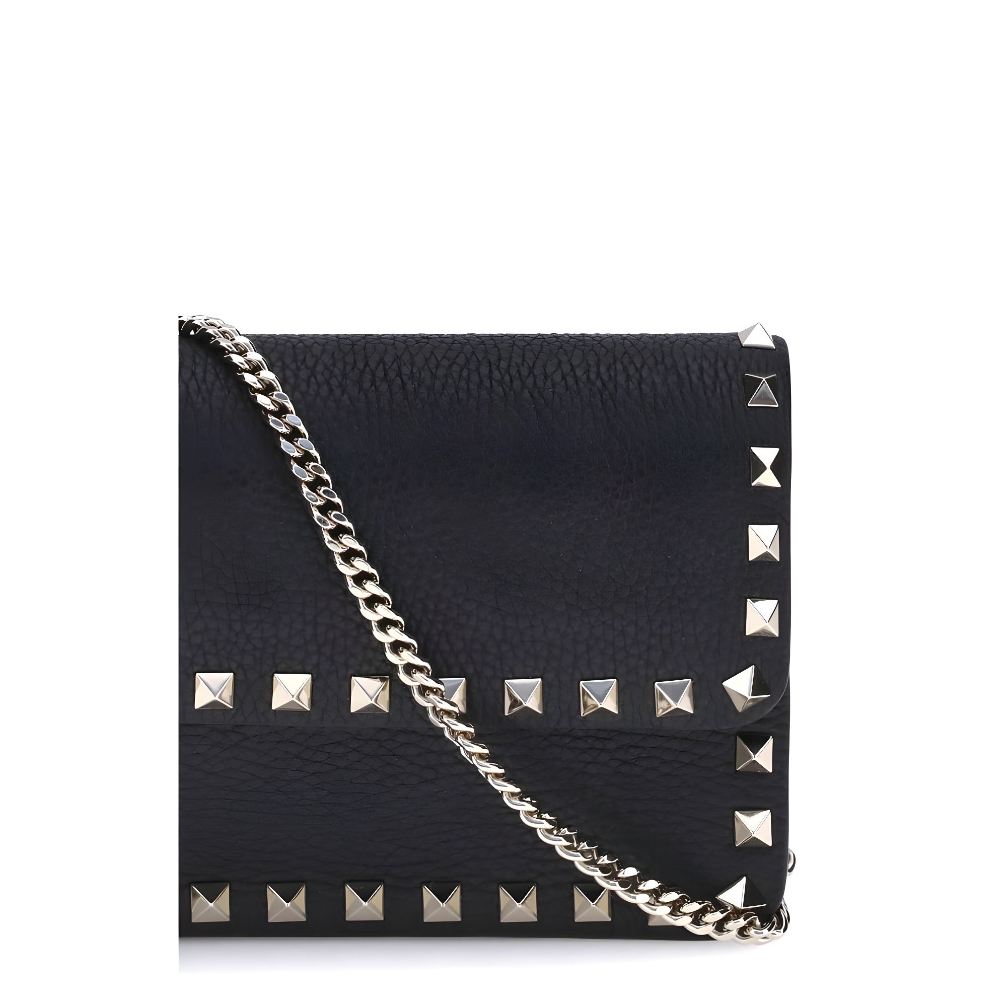 Valentino Garavani Black Calf Leather Wallet