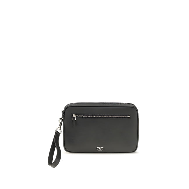 Valentino Garavani Black Calf Leather Wallet