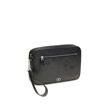 Valentino Garavani Black Calf Leather Wallet