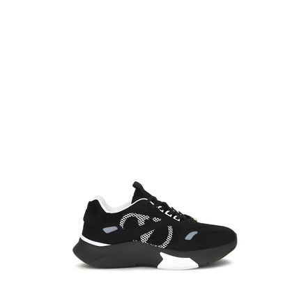 Valentino Garavani Black Fabric Athletic Sneakers