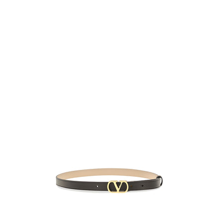 Valentino Garavani Black Lambskin Regular Belt