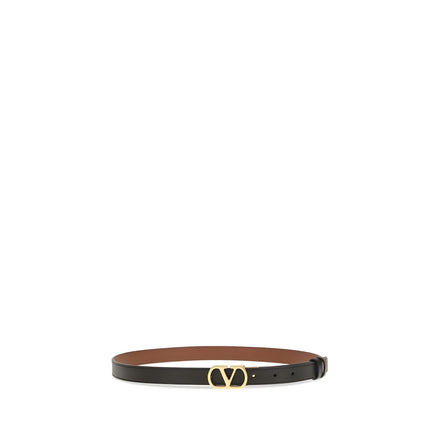 Valentino Garavani Black Lambskin Regular Belt