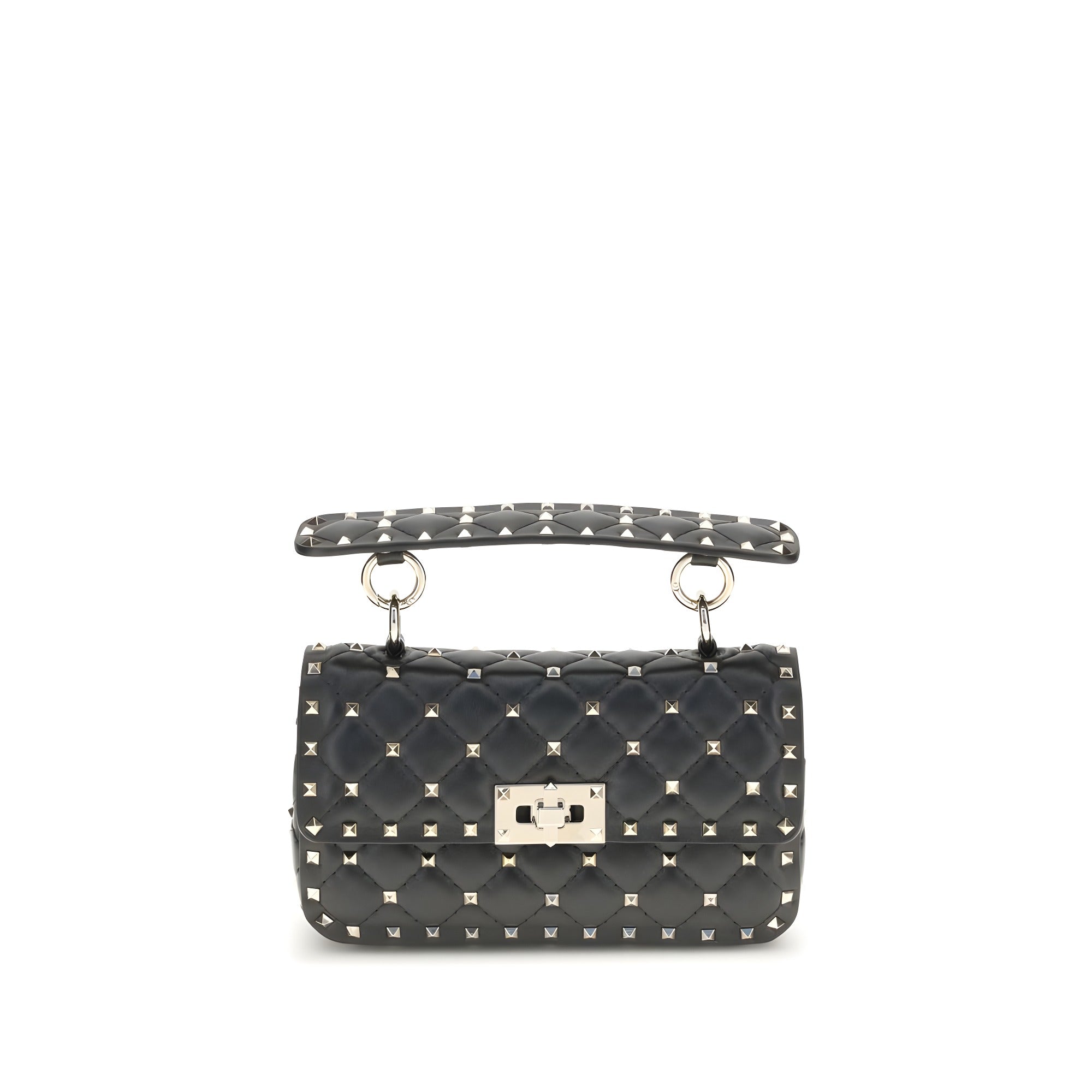 Valentino Garavani Black Lambskin Shoulder Bag