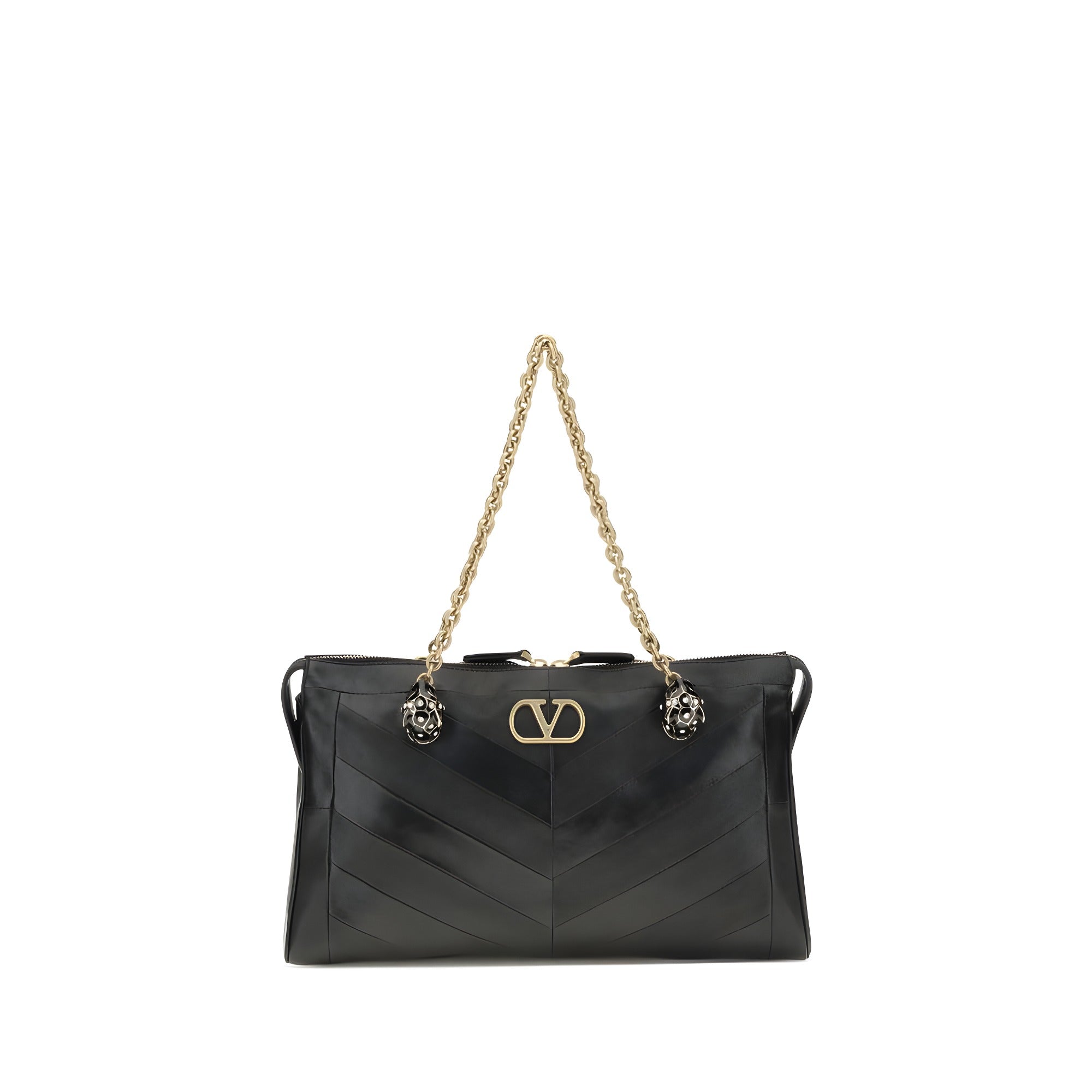 Valentino Garavani Black Lambskin Shoulder Bag