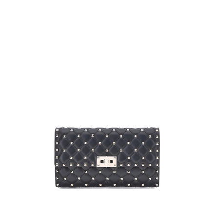 Valentino Garavani Black Leather Shoulder Bag