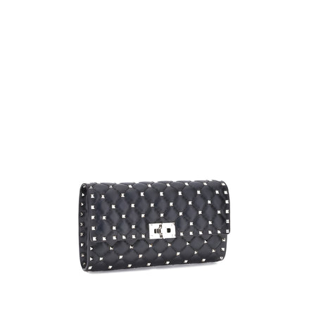 Valentino Garavani Black Leather Shoulder Bag
