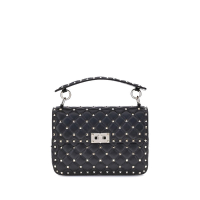 Valentino Garavani Black Leather Shoulder Bag