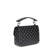 Valentino Garavani Black Lambskin Shoulder Bag