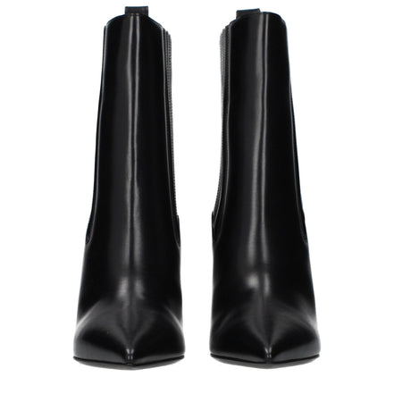 Valentino Garavani Black Leather Ankle Boots