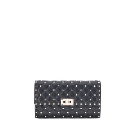 Valentino Garavani Black Leather Shoulder Bag