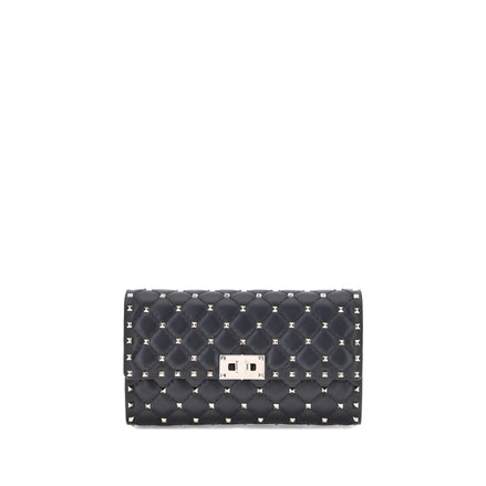 Valentino Garavani Black Leather Shoulder Bag
