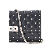 Valentino Garavani Black Leather Shoulder Bag