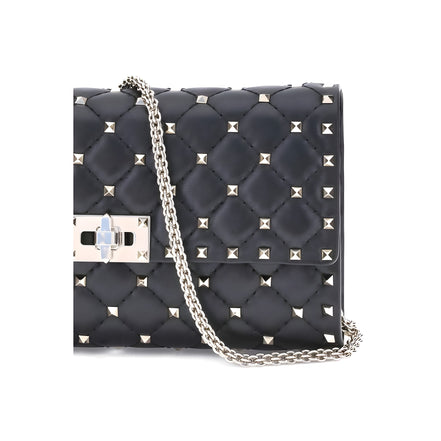 Valentino Garavani Black Leather Shoulder Bag