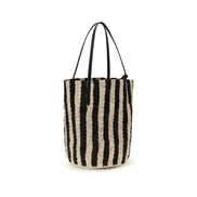Valentino Garavani Black Raffia Bucket Bag