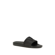 Valentino Garavani Black Rubber Flat Sandals