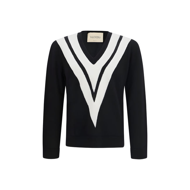 Valentino Garavani Black Wool Sweatshirt