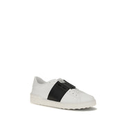Valentino Garavani Blue Calf Leather Low Top Sneakers