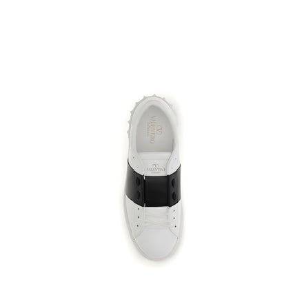 Valentino Garavani Blue Calf Leather Low Top Sneakers