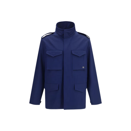 Valentino Garavani Blue Cotton Coat