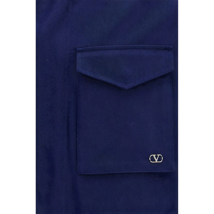 Valentino Garavani Blue Cotton Coat