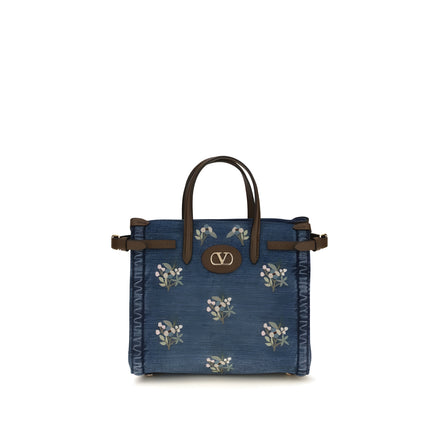 Valentino Garavani Blue Cotton Handbag