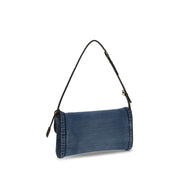 Valentino Garavani Blue Cotton Shoulder Bag