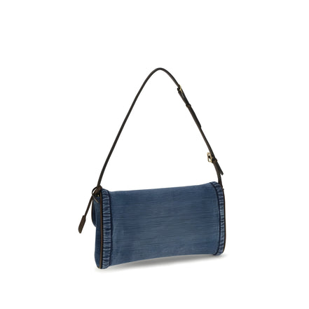 Valentino Garavani Blue Cotton Shoulder Bag