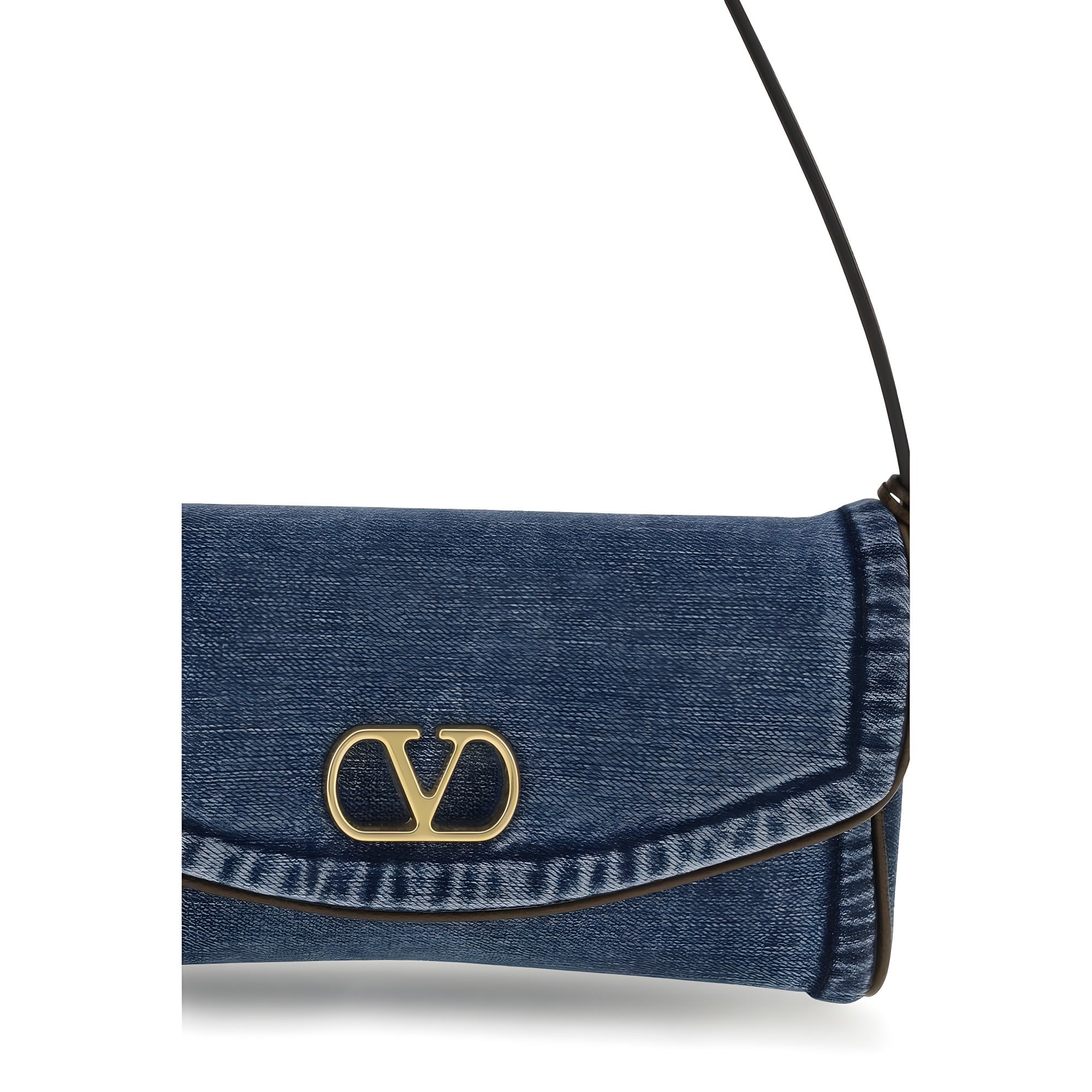 Valentino Garavani Blue Cotton Shoulder Bag