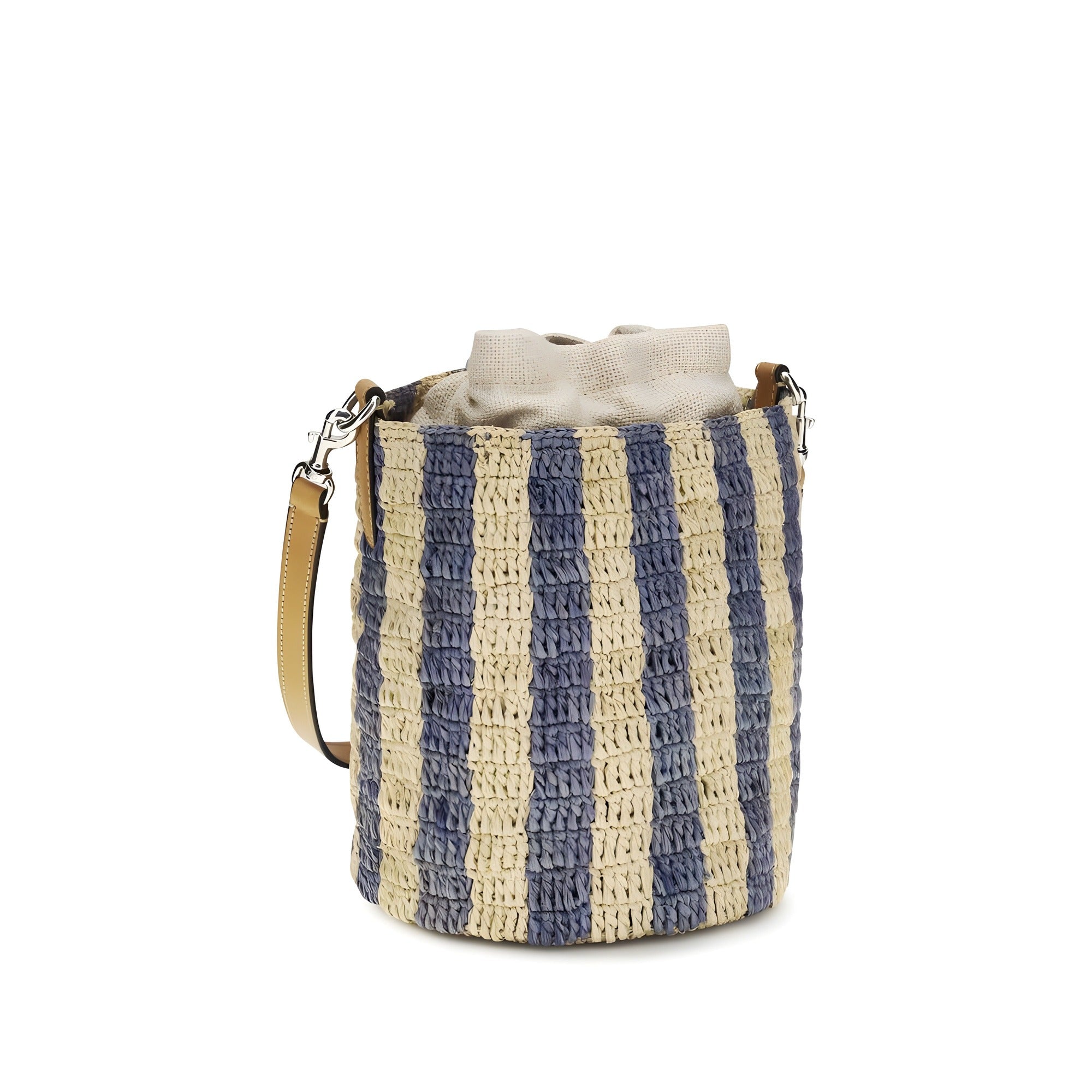 Sac seau Valentino Garavani en raphia bleu