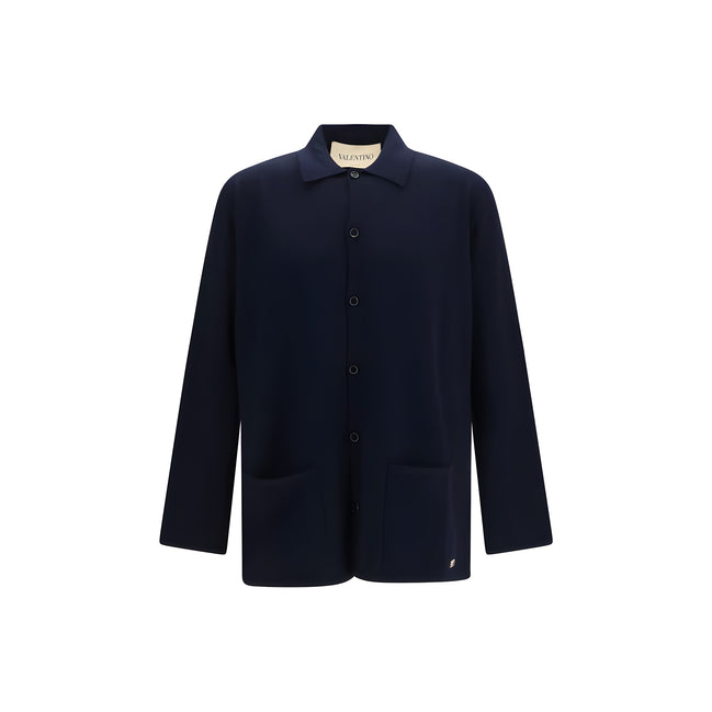 Valentino Garavani Blue Wool Cardigan