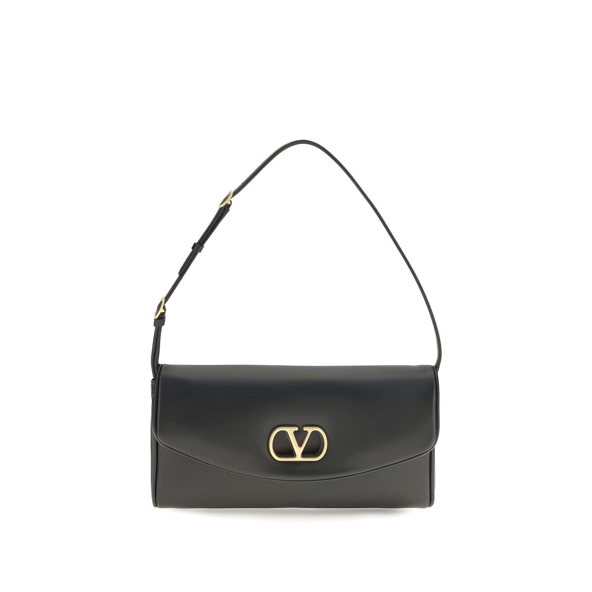 Valentino Garavani Brown Calf Leather Shoulder Bag