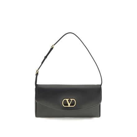 Valentino Garavani Brown Calf Leather Shoulder Bag