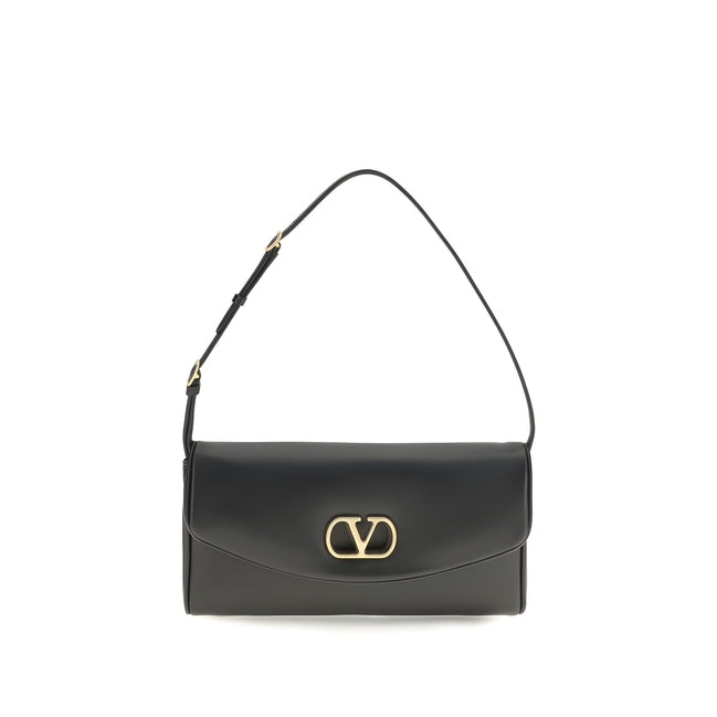 Valentino Garavani Brown Calf Leather Shoulder Bag