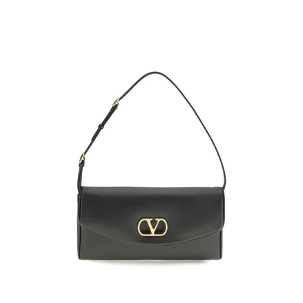 Valentino Garavani Brown Calf Leather Shoulder Bag