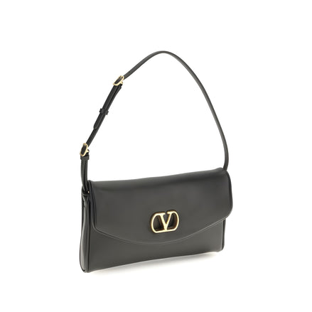 Valentino Garavani Brown Calf Leather Shoulder Bag