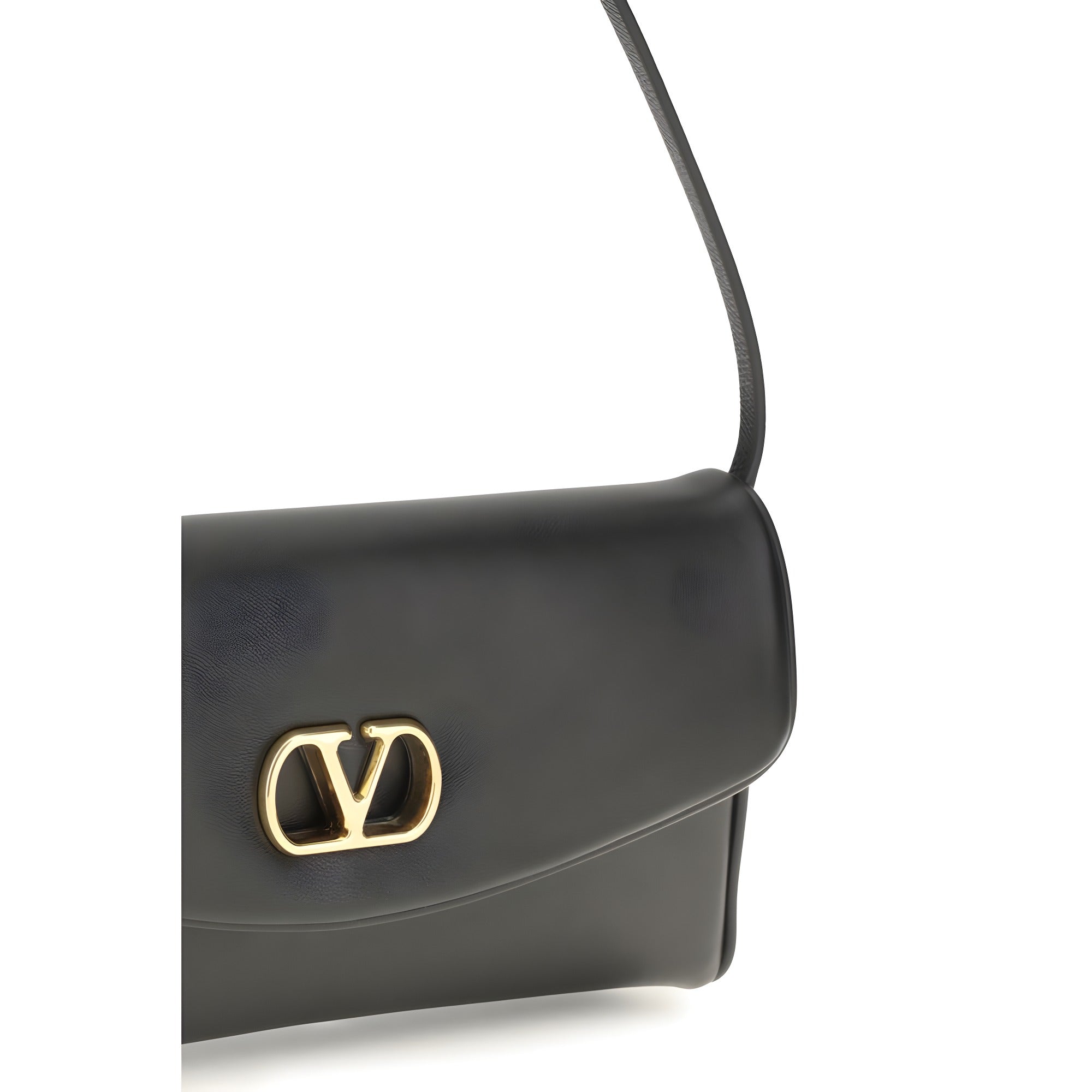 Valentino Garavani Brown Calf Leather Shoulder Bag