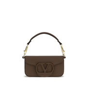 Valentino Garavani Brown Calf Leather Shoulder Bag