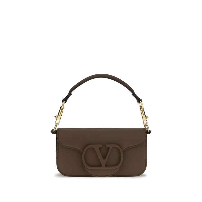 Valentino Garavani Brown Calf Leather Shoulder Bag