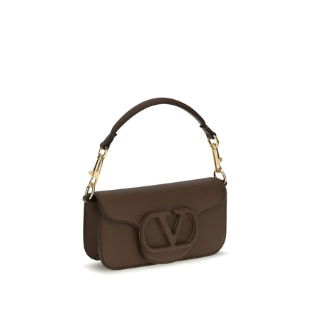 Valentino Garavani Brown Calf Leather Shoulder Bag