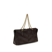 Valentino Garavani Brown Calf Leather Shoulder Bag