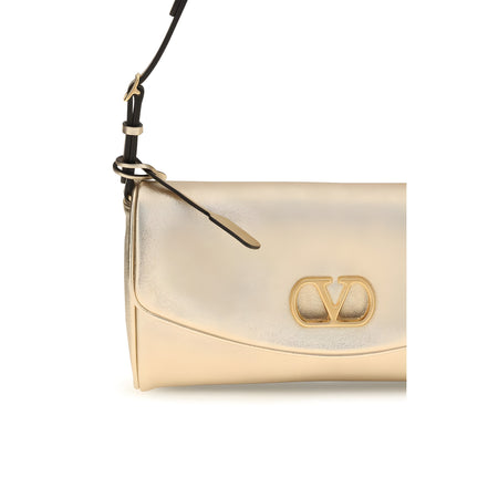 Valentino Garavani Gold Lamb Shoulder Bag