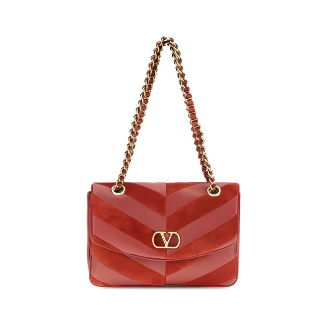 Valentino Garavani Multicolor Suede Leather Shoulder Bag