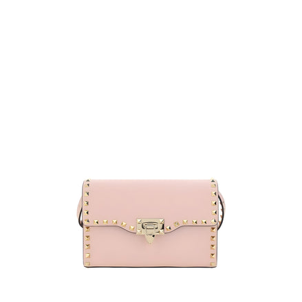 Valentino Garavani Pink Calf Leather Shoulder Bag