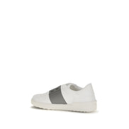 Valentino Garavani Silver Calf Leather Low Top Sneakers