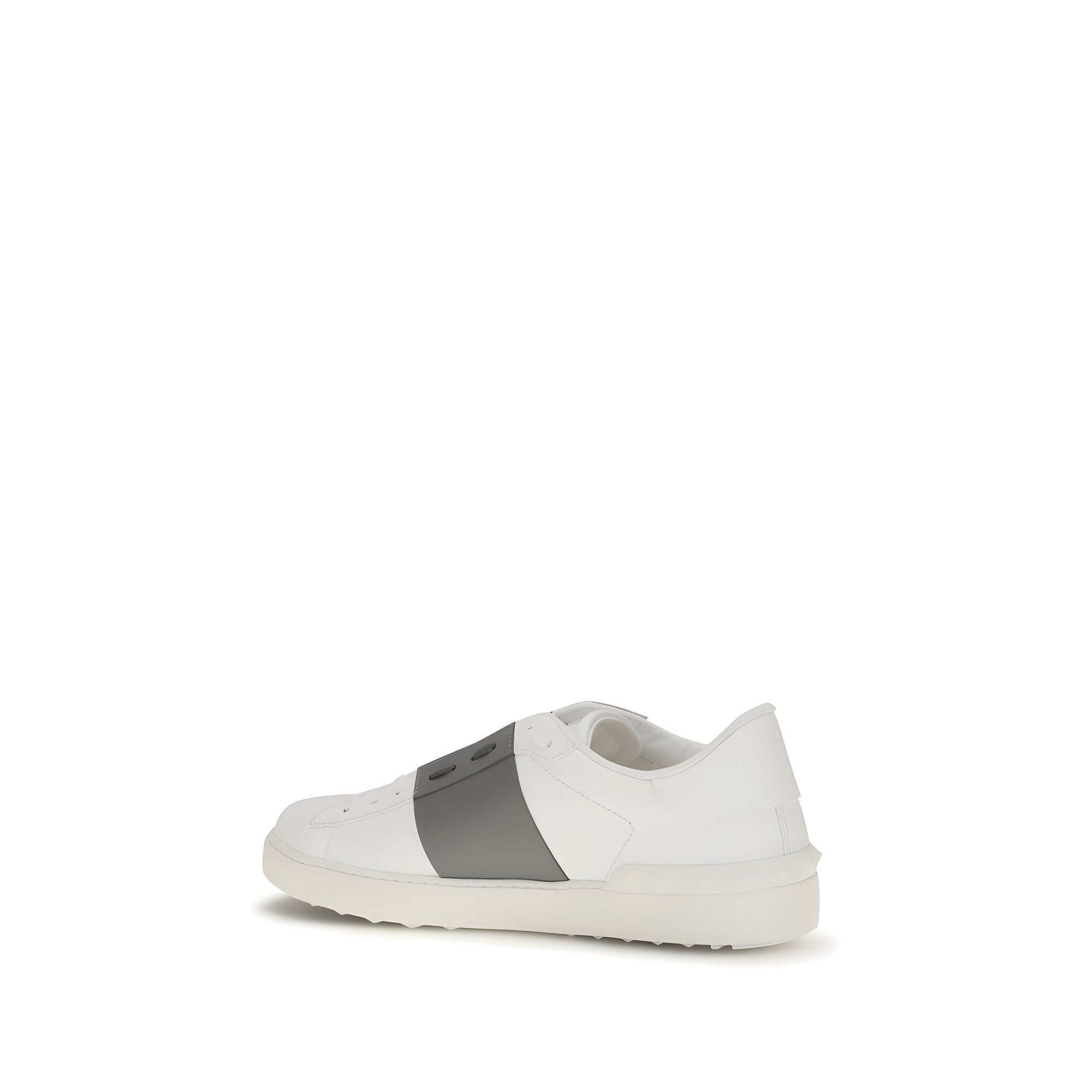 Valentino Garavani Silver Calf Leather Low Top Sneakers