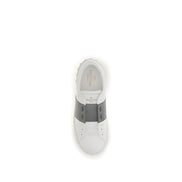 Valentino Garavani Silver Calf Leather Low Top Sneakers