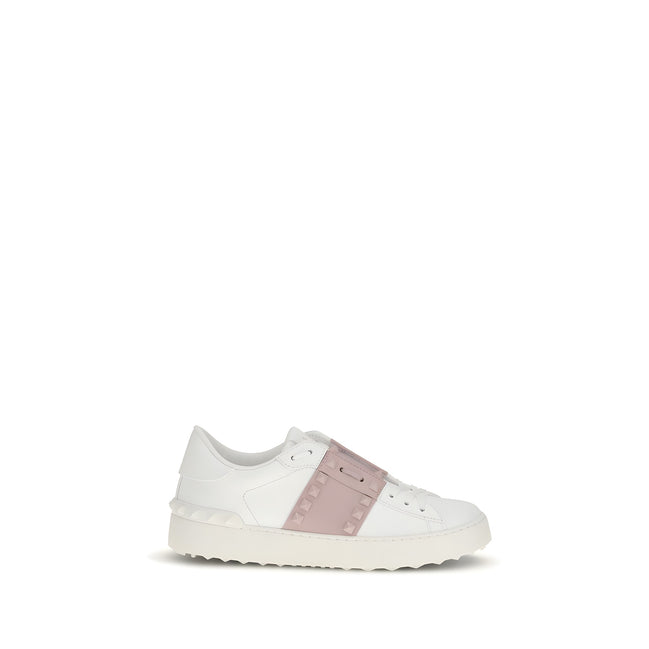 Valentino Garavani White Calf Leather Low Top Sneakers