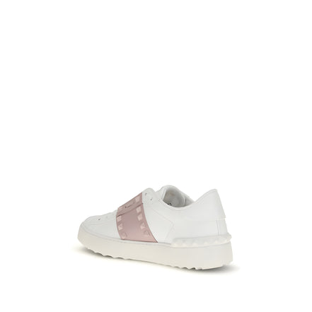 Valentino Garavani White Calf Leather Low Top Sneakers
