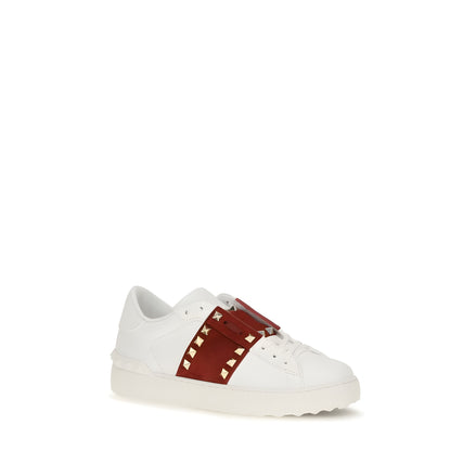 Valentino Garavani White Calf Leather Low Top Sneakers